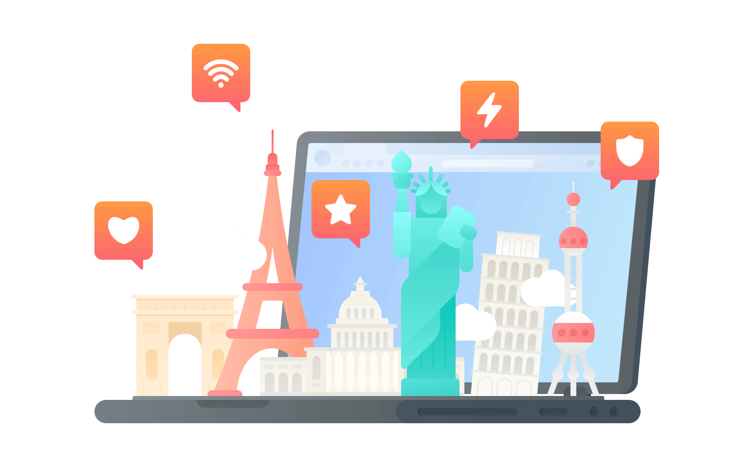在法属圭亚那连接到中国的加速器 - 返华VPN